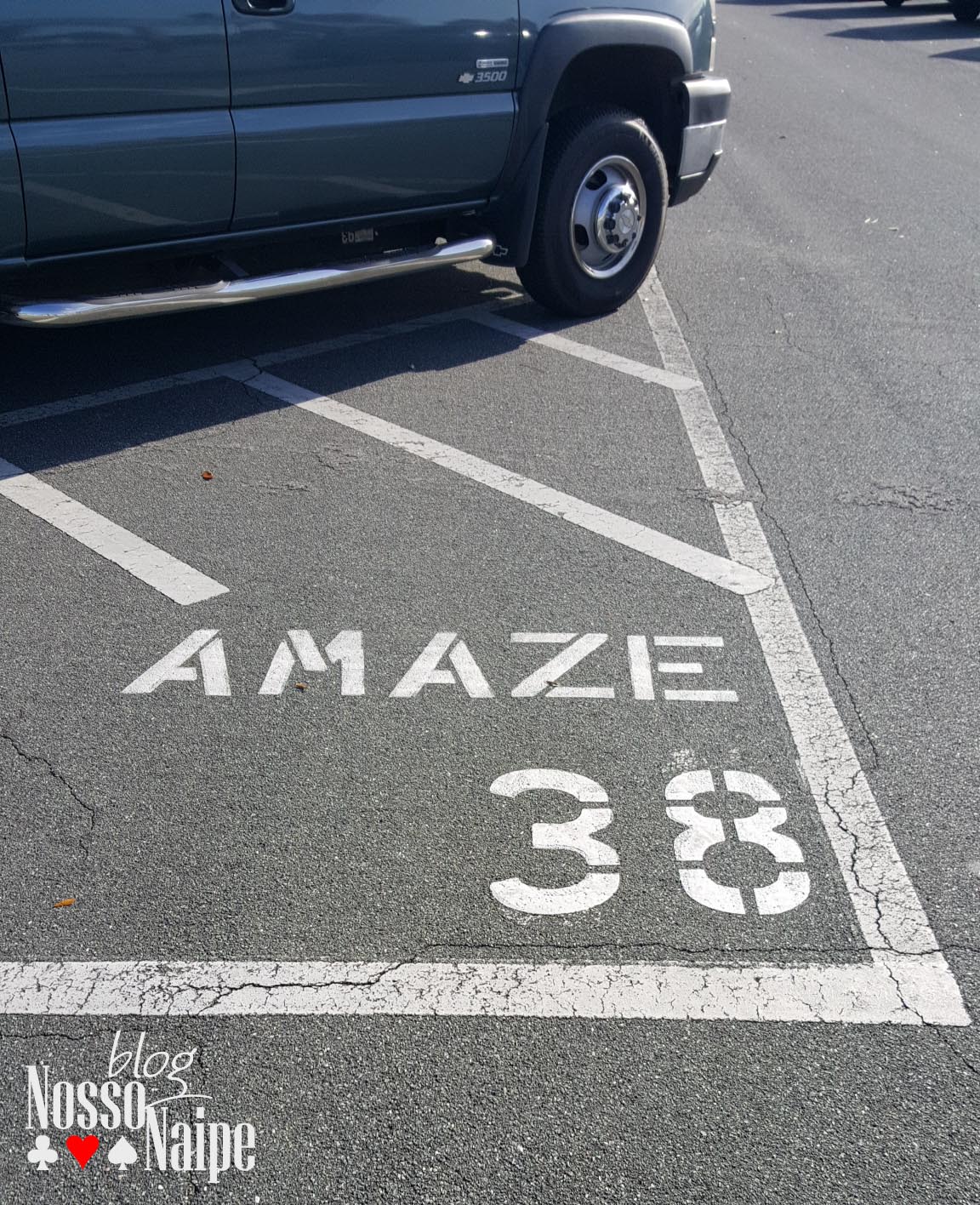 Na última vez que fomos, estacionamos no setor "Amaze" na fila 38.