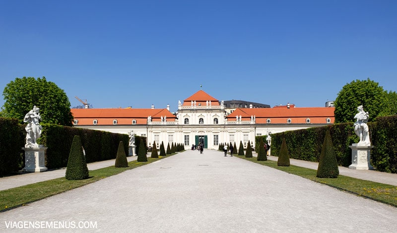 Museus em Viena - vista do Palácio Belvedere Inferior