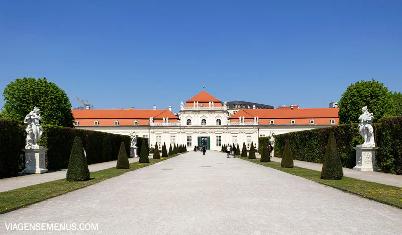 Museus em Viena - vista do Palácio Belvedere Inferior