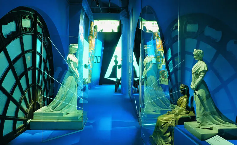 Palácio de Hofburg - um corredor do Museu da Sisi