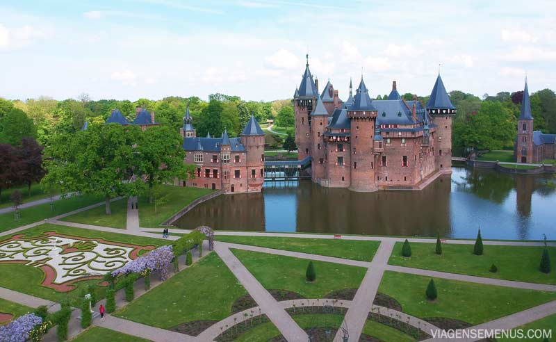 O que fazer em Utrecht, Holanda - Castelo de Haar visto do alto
