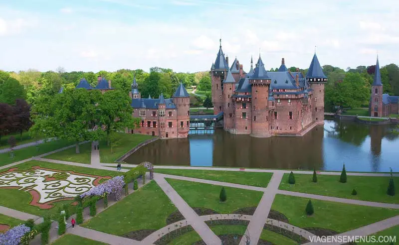 O que fazer em Utrecht, Holanda - Castelo de Haar visto do alto