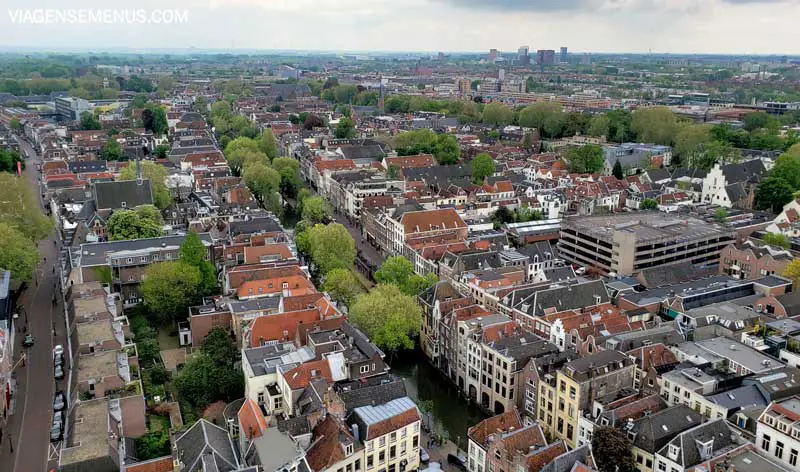 O que fazer em Utrecht, Holanda - Torre Dom (Dom Tower) - vista de Utrecht do alto da torre