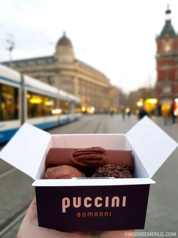 O que comer em Amsterdam - chocolate da Puccini Bomboni