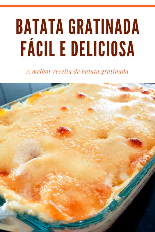 Receita de batata gratinada imagem Pinterest