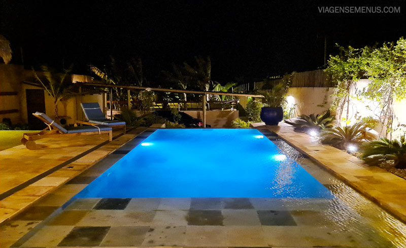 Vila Harmonia, Praia do Preá - piscina à noite