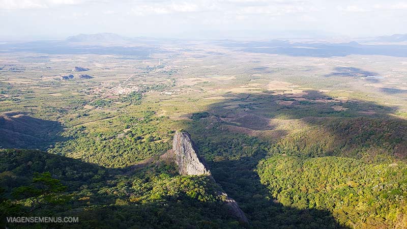 Paisagem de mirante, visão de árvores verdes e serras - Ubajara, Chapada da Ibiapaba, Ceará