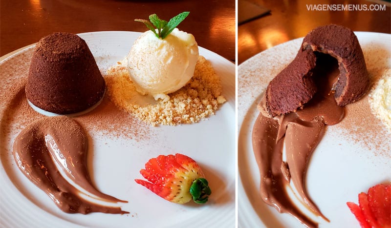 Petit gateau do restaurante Elio Cucina em Campos do Jordão