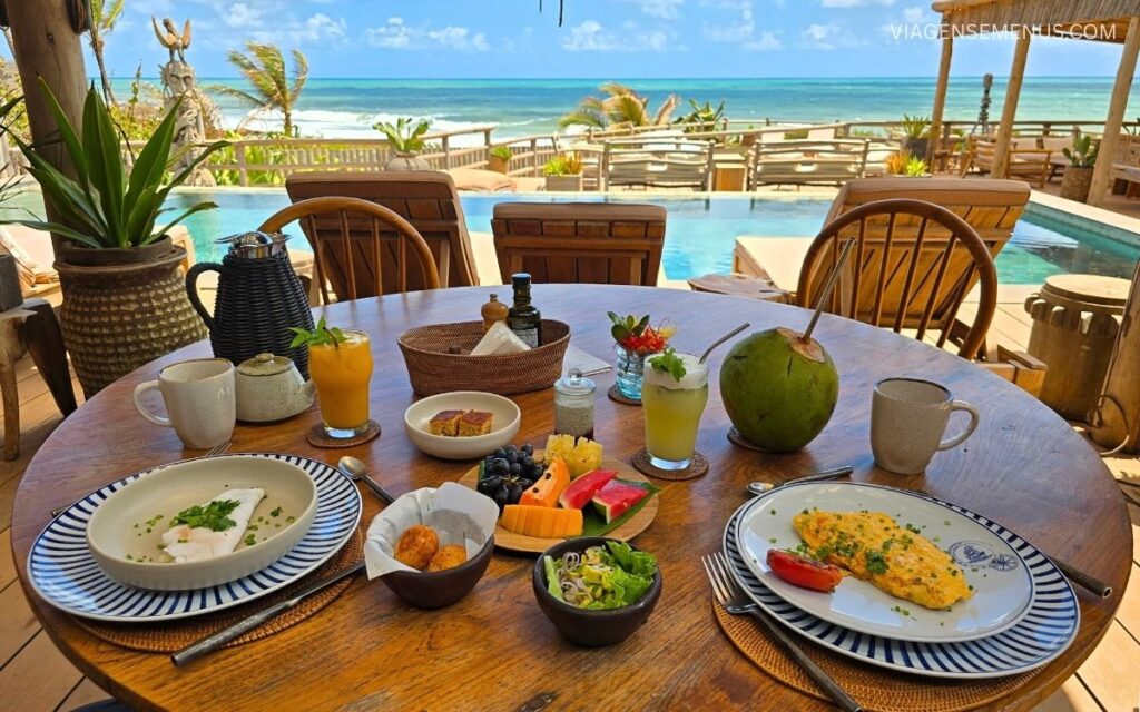 Hotel Filha da Lua, em Pipa, RN - hotel de luxo e ecossustentável - café da manhã